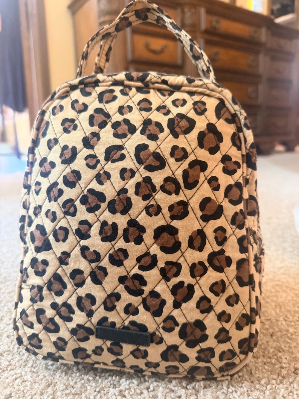 Vera Bradley Quilted Leopard Lunchbox - Excellent Condition